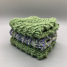 Load image into Gallery viewer, Dishcloth Set - Green &amp; Purple
