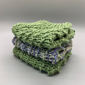 Dishcloth Set - Green & Purple