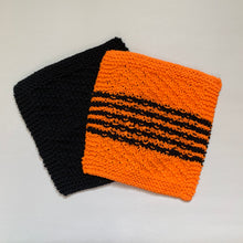 Load image into Gallery viewer, Dishcloth set - Striped Halloween