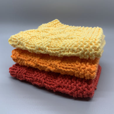 Dishcloth sets - Warm colors